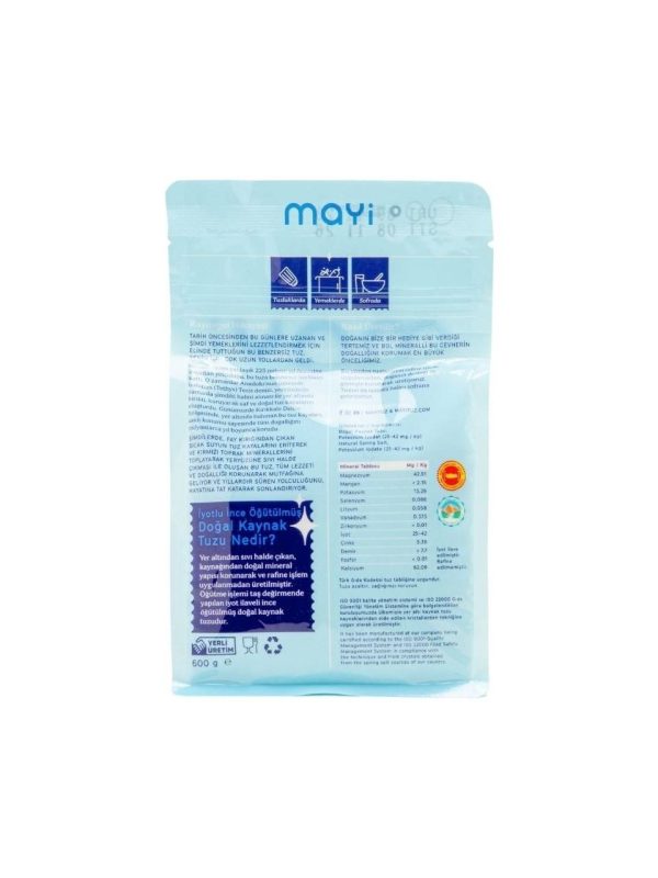 Mayi Öğütülmüş Sofra Tuzu 600 Gr