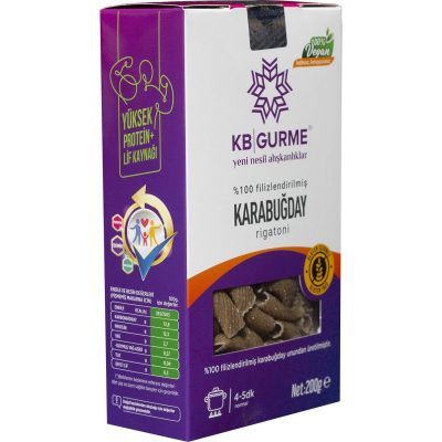KB Gurme Glutensiz &amp; Vegan Karabuğday Unu Makarna Rigatoni 200 Gr